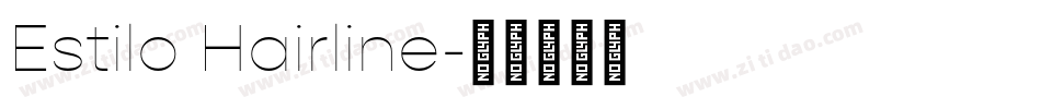 Estilo Hairline字体转换